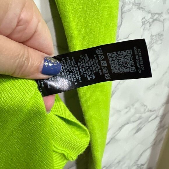 ASOS DESIGN sweater with cut out ruched back detail in lime green Size 4 - Picture 6 of 10